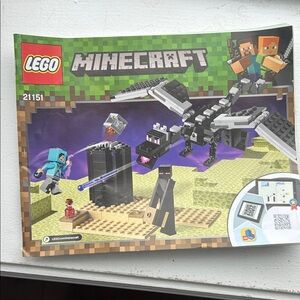 LEGO Minecraft Dragon Battle Set - Black and Purple- instruction booklet only